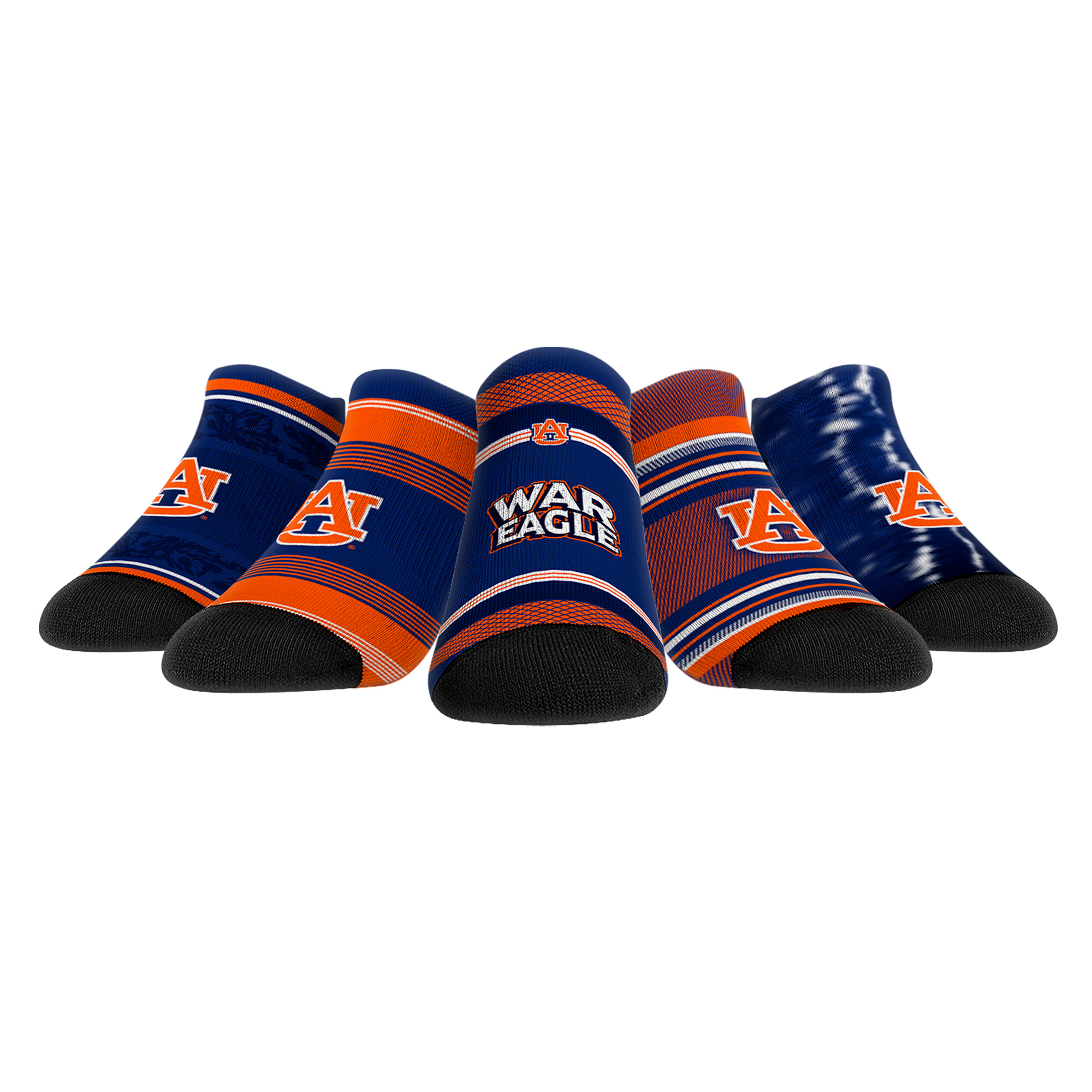 Youth Rock Em   Auburn Tigers Super Fan Five-Pack Low-Cut Socks Set