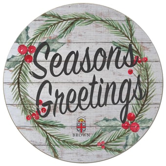 Brown Bears 20'' x 20'' Season's Greetings Circle