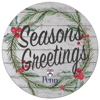 Pennsylvania Quakers 20'' x 20'' Season's Greetings Circle