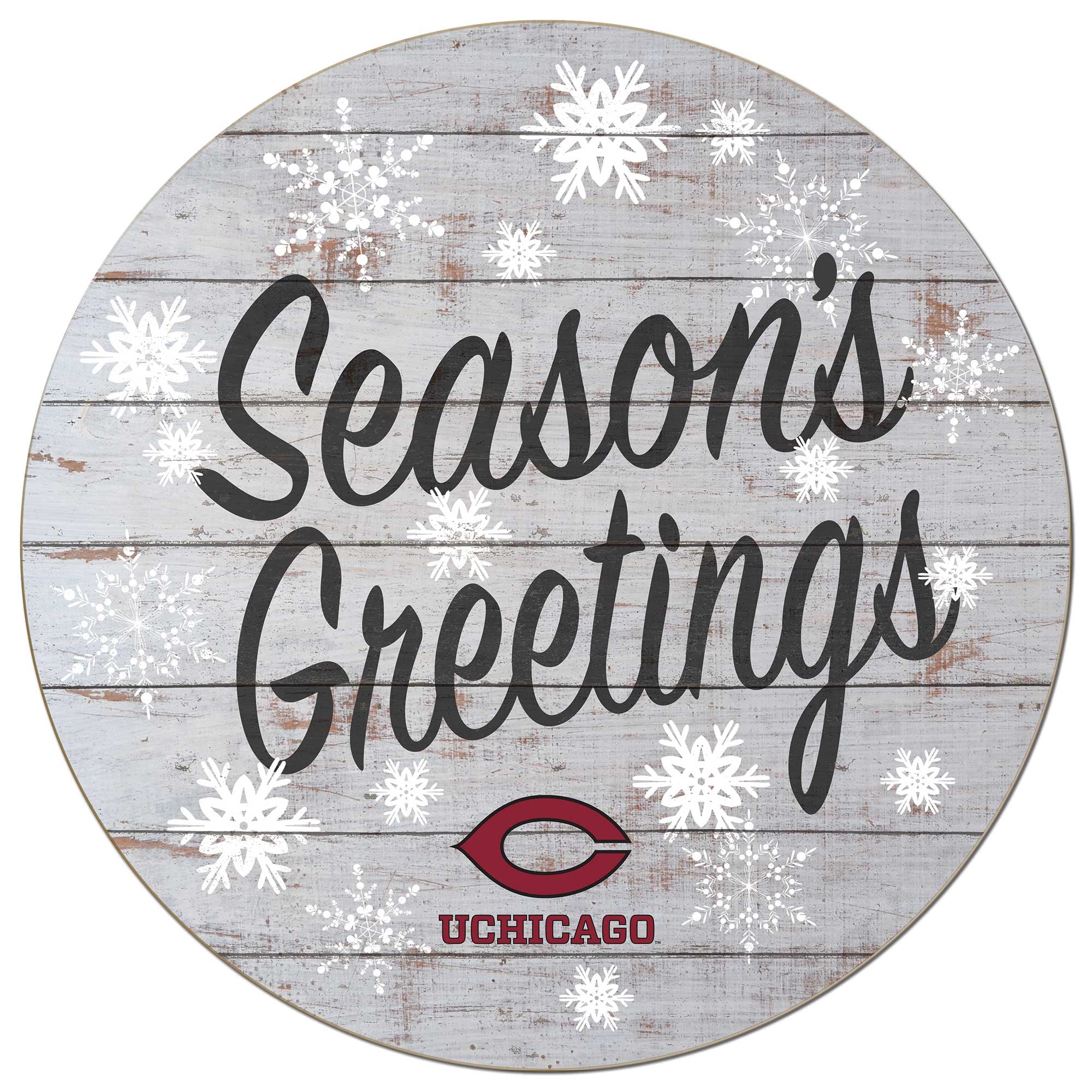 UChicago Maroons 20'' x 20'' Season's Greetings Circle