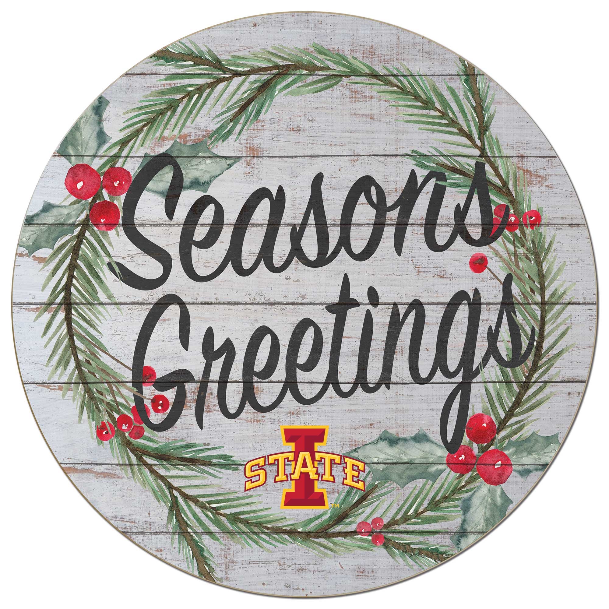Iowa State Cyclones 20'' x 20'' Season's Greetings Circle