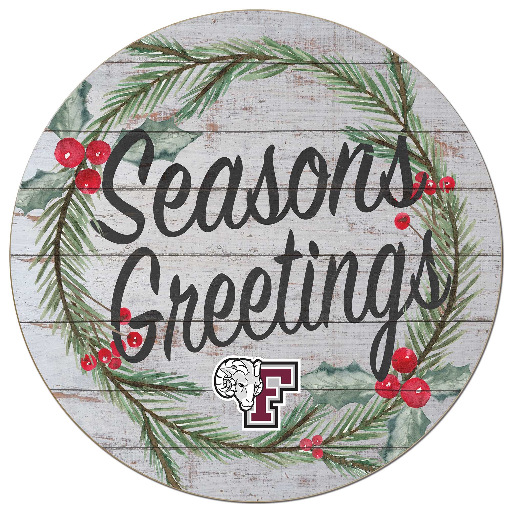 Fordham Rams 20'' x 20'' Season's Greetings Circle