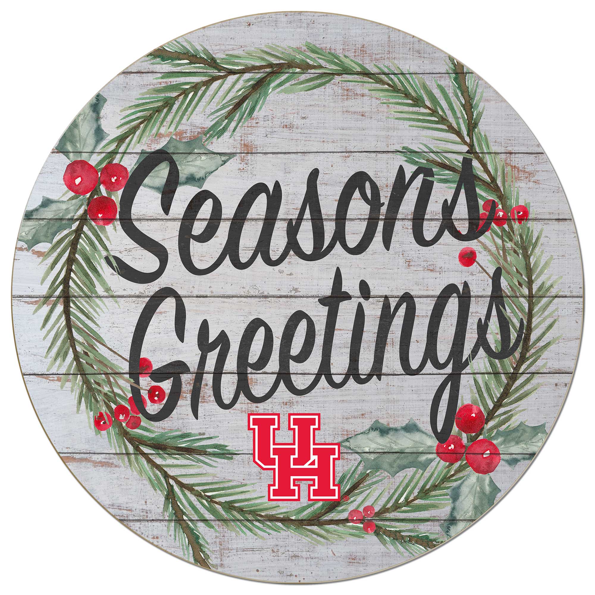 Houston Cougars 20'' x 20'' Season's Greetings Circle