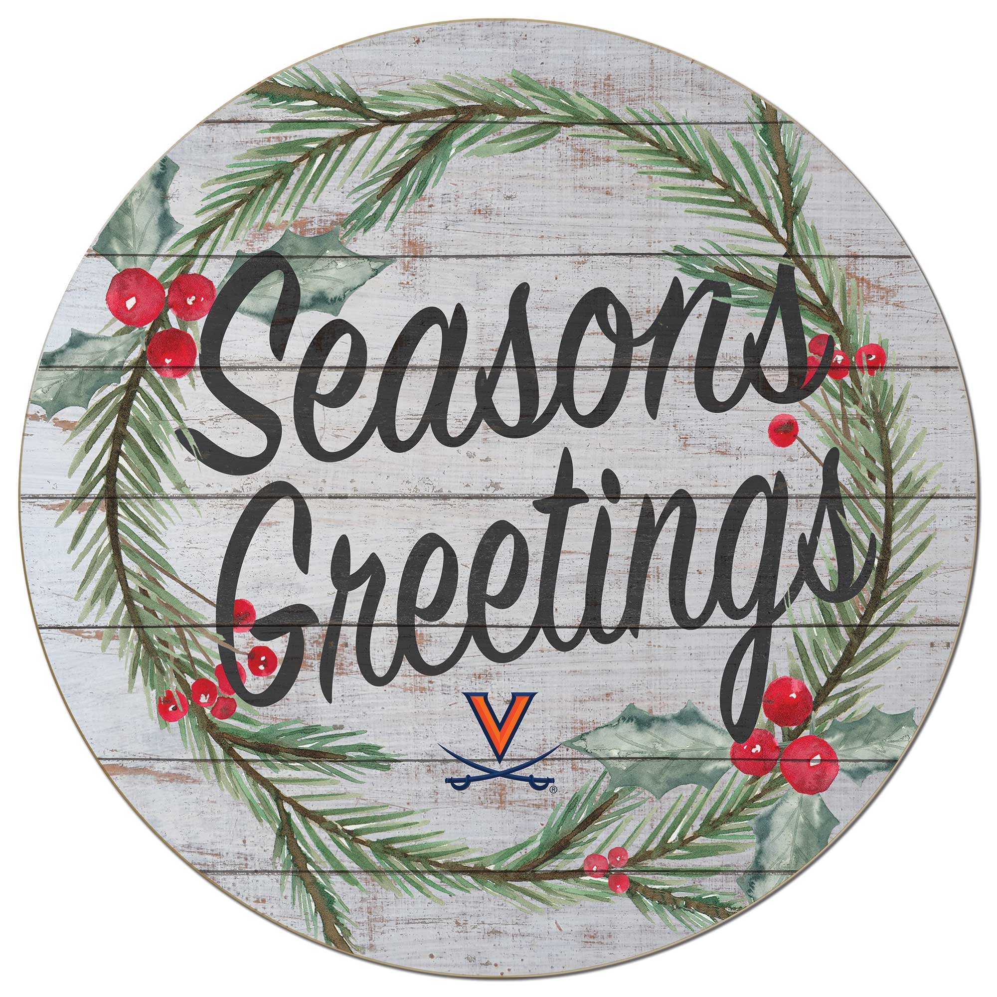 Virginia Cavaliers 20'' x 20'' Season's Greetings Circle