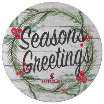 Santa Clara Broncos 20'' x 20'' Season's Greetings Circle