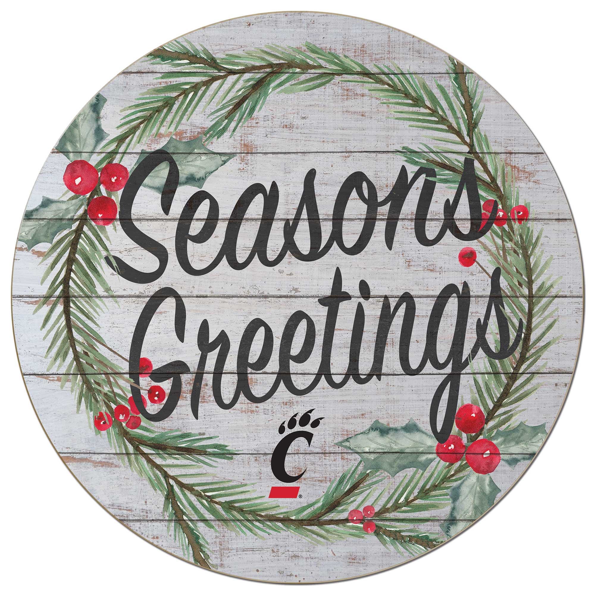 Cincinnati Bearcats 20'' x 20'' Season's Greetings Circle