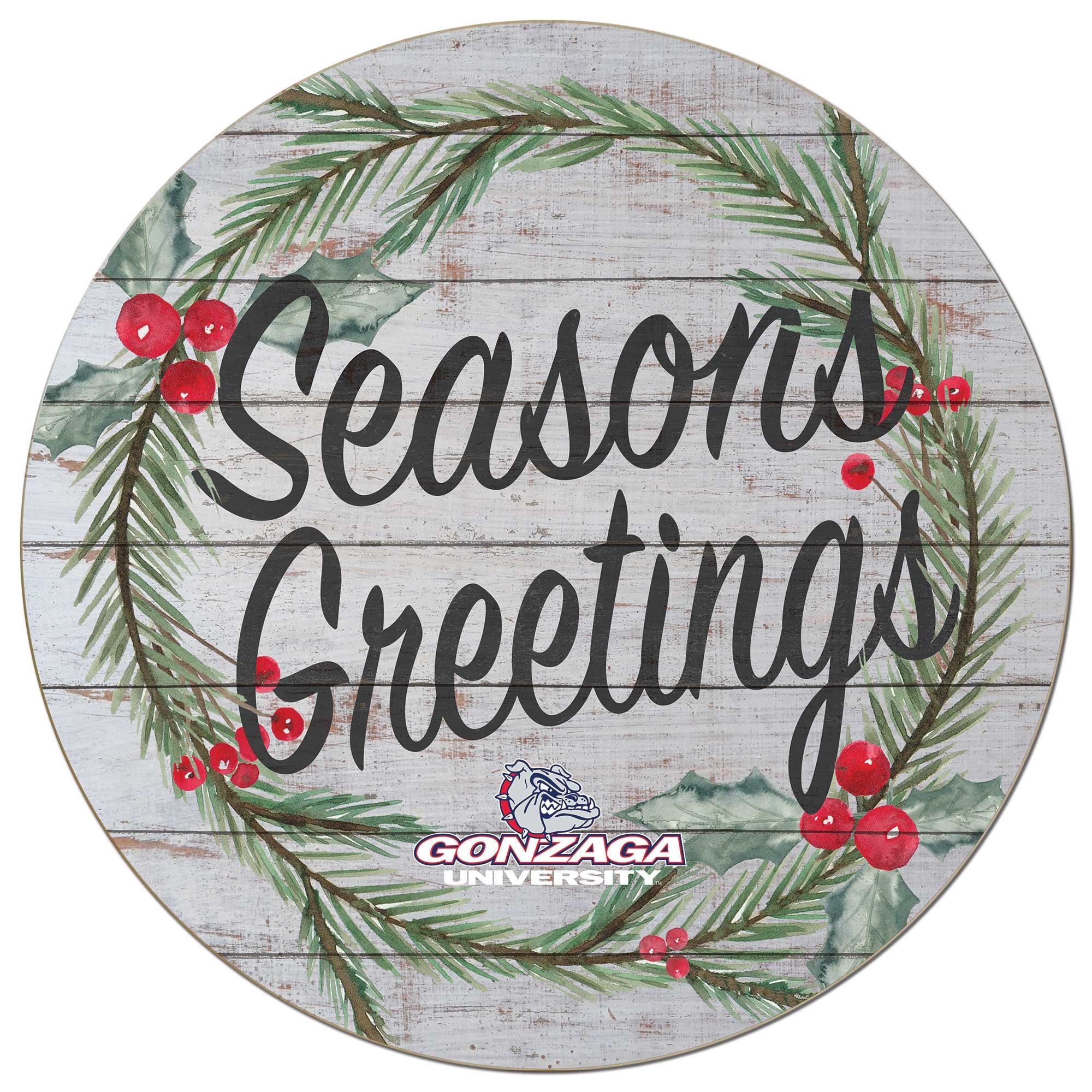 Gonzaga Bulldogs 20'' x 20'' Season's Greetings Circle