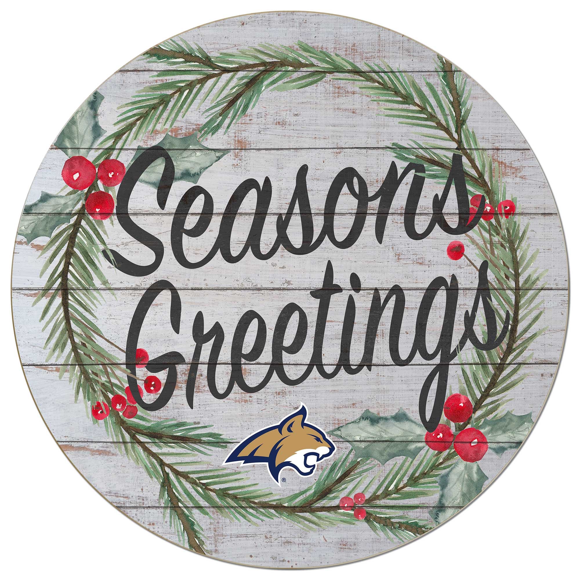 Montana State Bobcats 20'' x 20'' Season's Greetings Circle