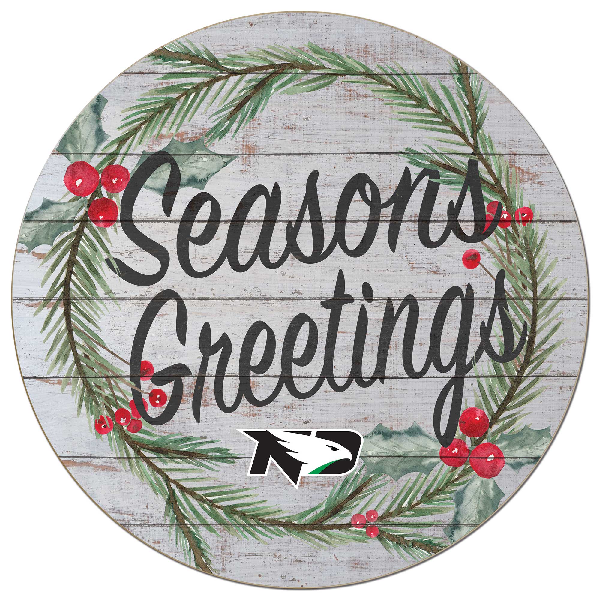 North Dakota 20'' x 20'' Season's Greetings Circle