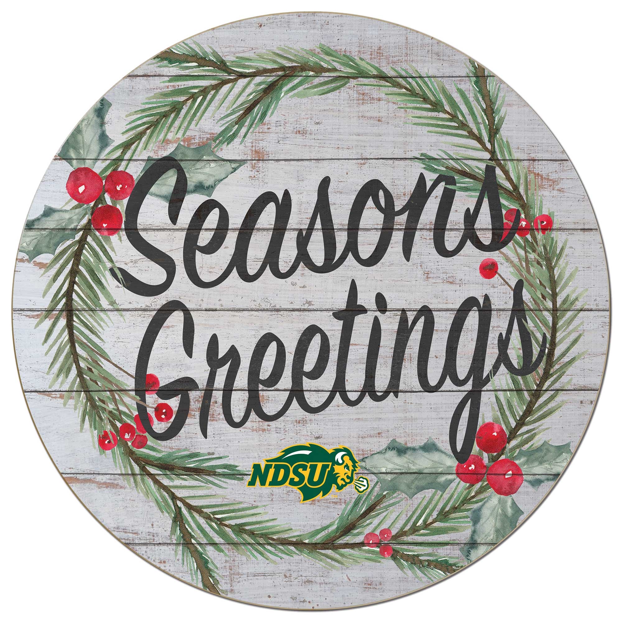 NDSU Bison 20'' x 20'' Season's Greetings Circle