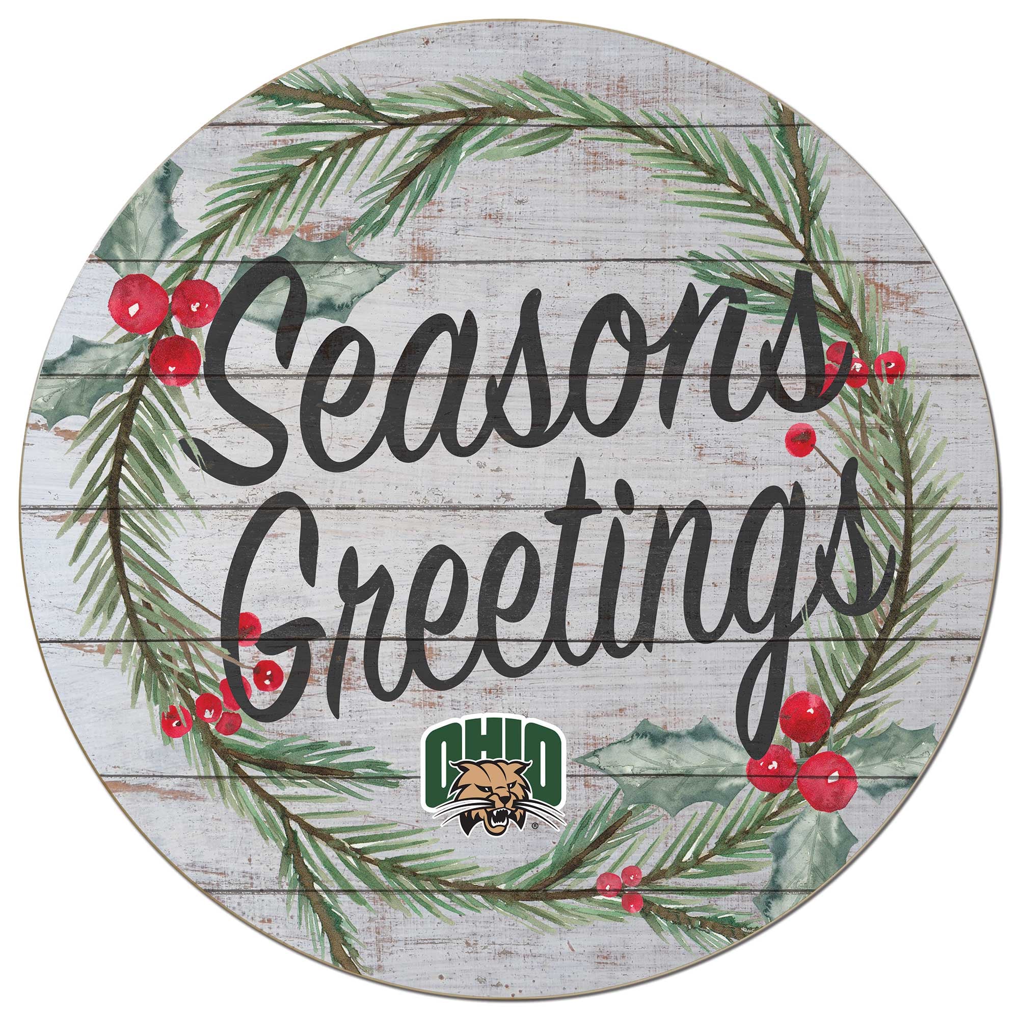 Ohio Bobcats 20'' x 20'' Season's Greetings Circle