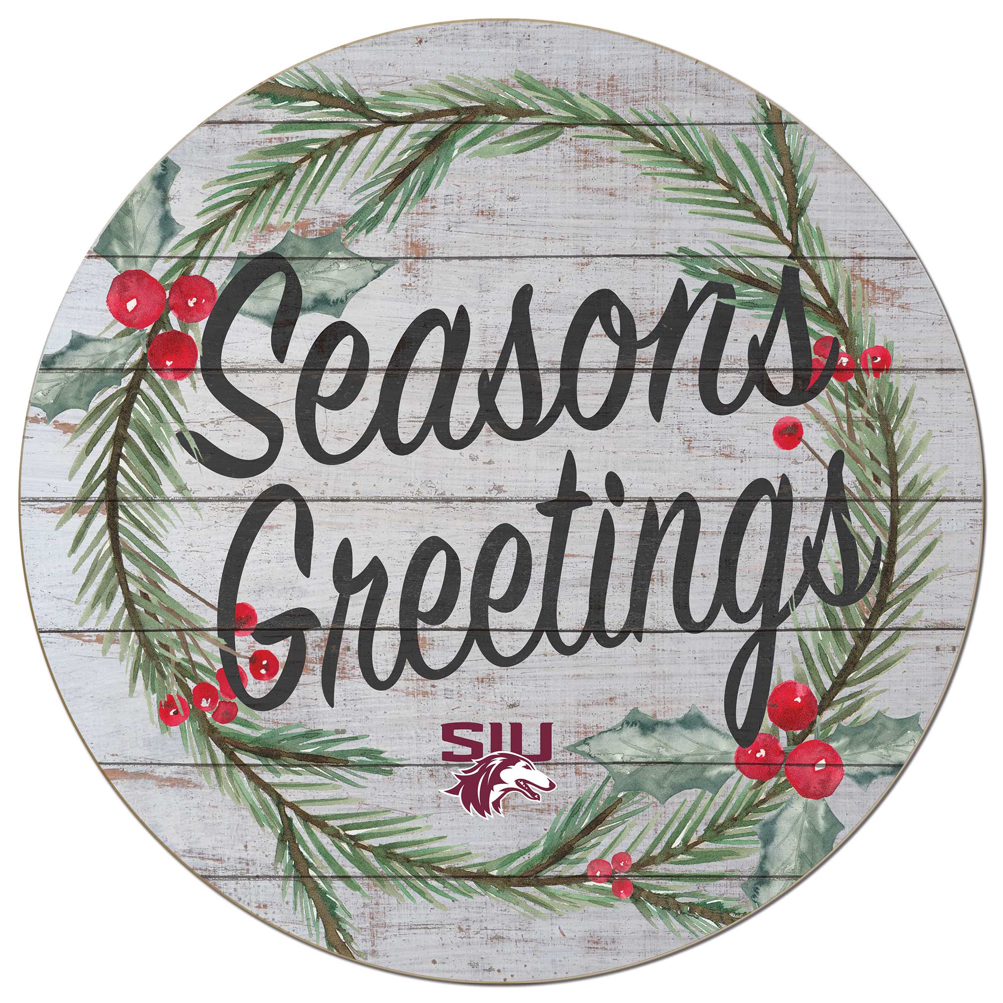 Southern Illinois Salukis 20'' x 20'' Season's Greetings Circle