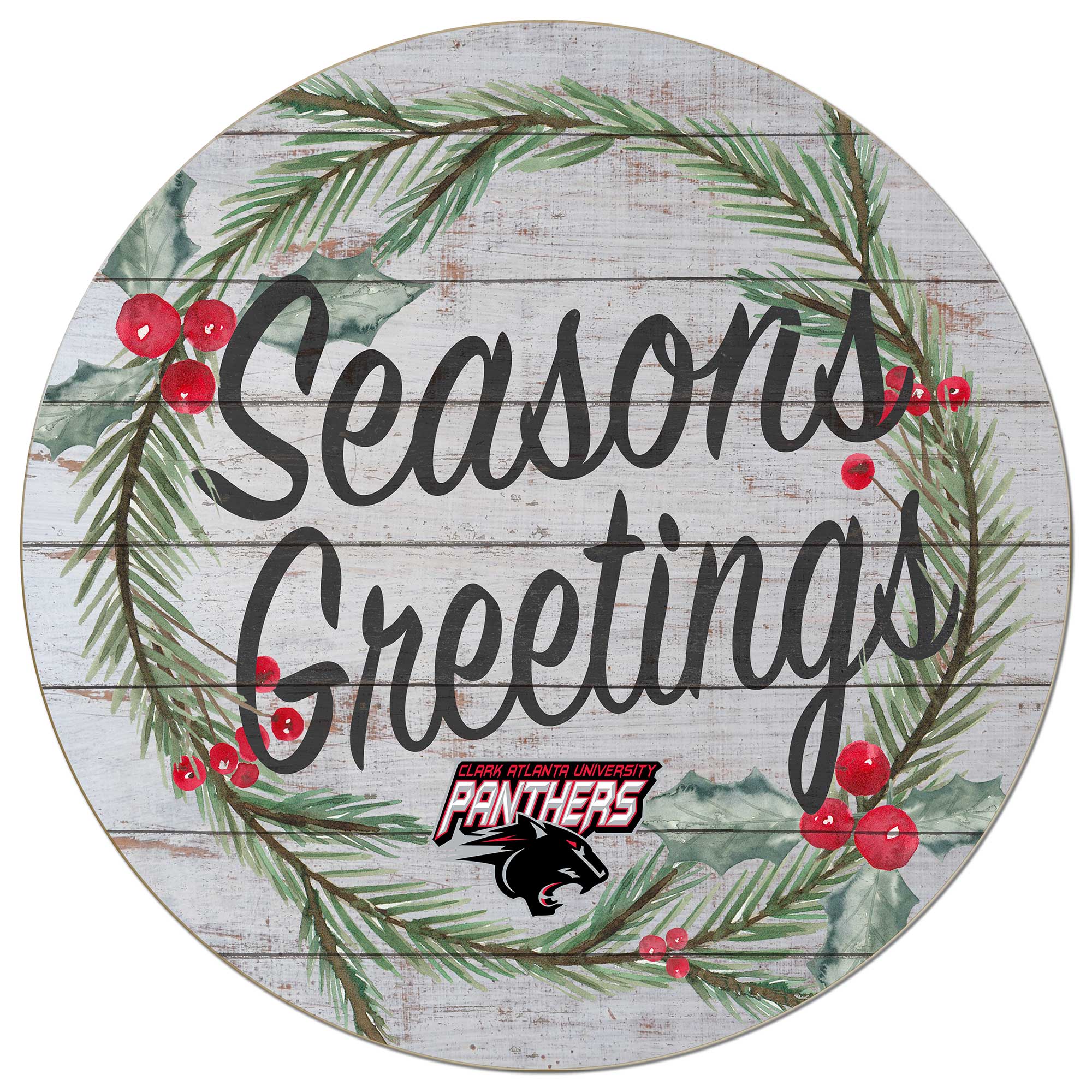 Clark Atlanta University Panthers 20'' x 20'' Season's Greetings Circle