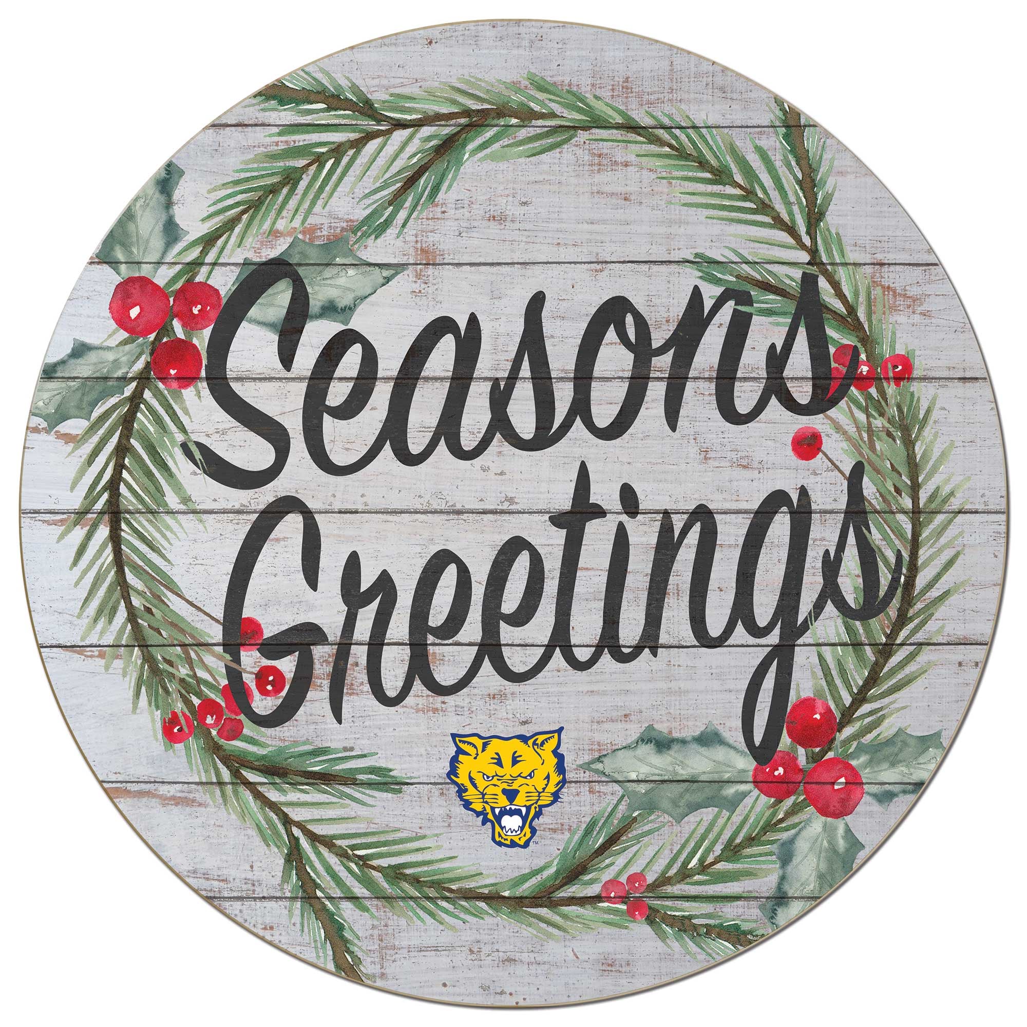 Fort Valley State Wildcats 20'' x 20'' Season's Greetings Circle