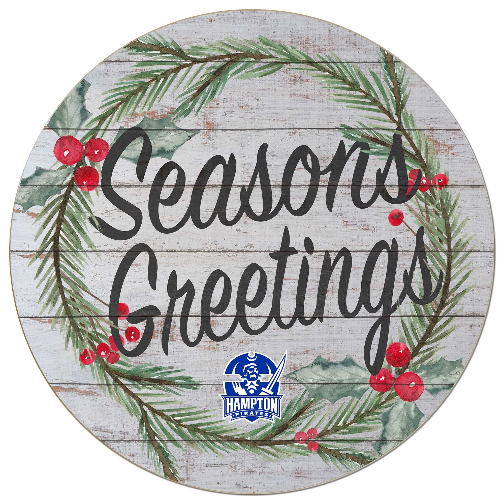 Hampton Pirates 20'' x 20'' Season's Greetings Circle