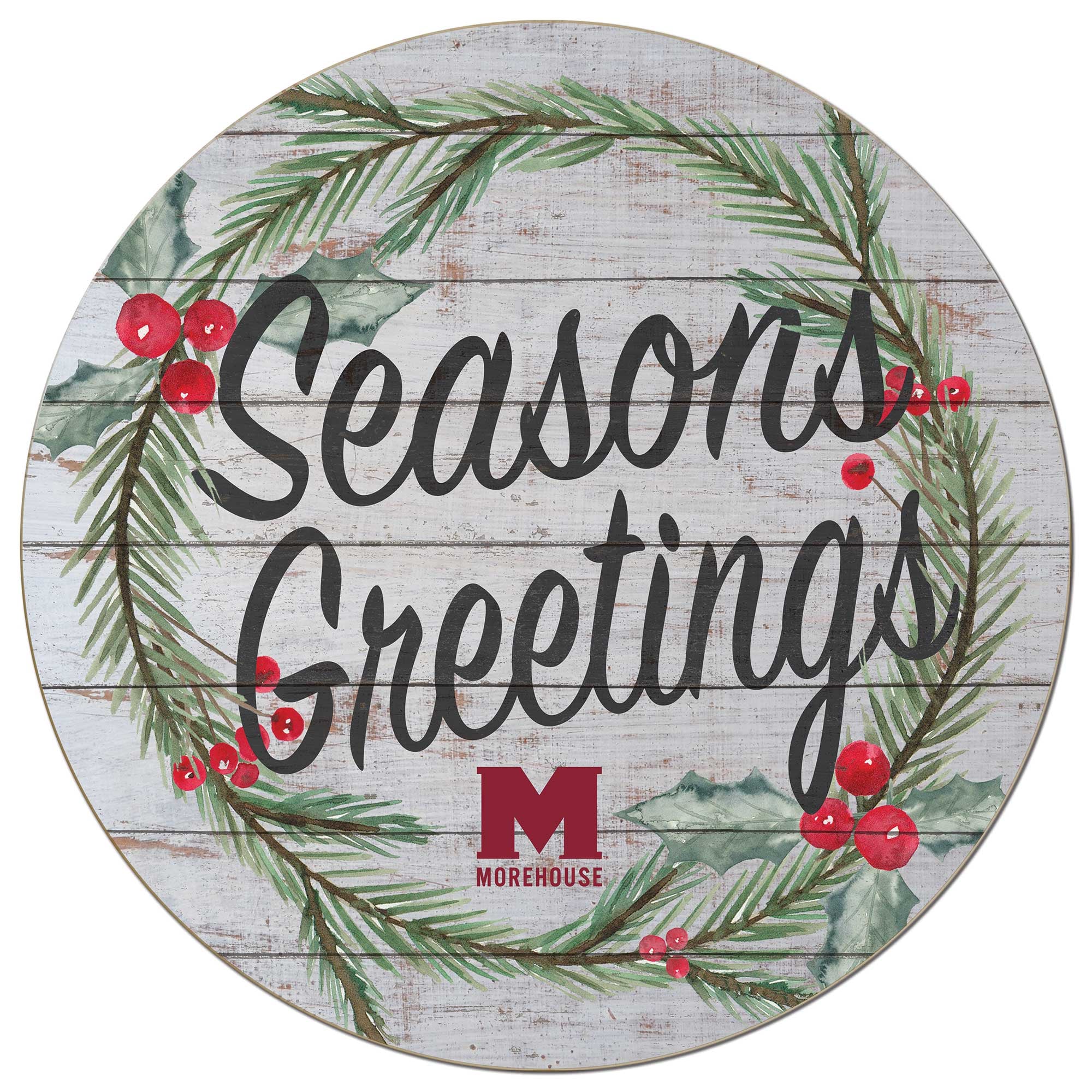 Morehouse Maroon Tigers 20'' x 20'' Season's Greetings Circle