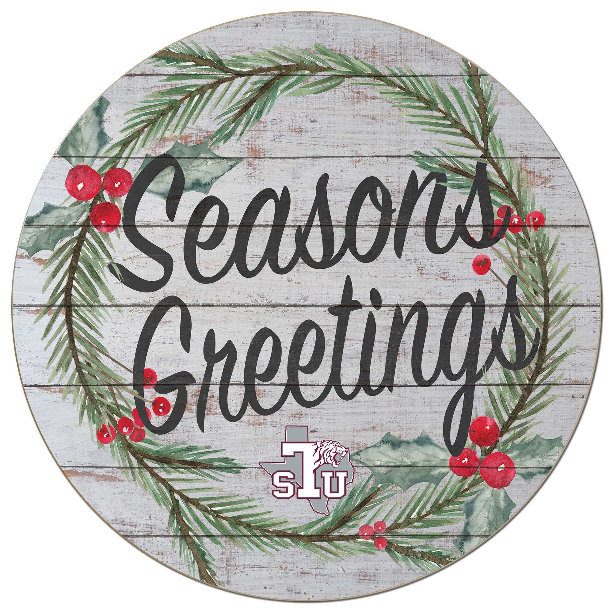 Texas Southern Tigers 20'' x 20'' Season's Greetings Circle