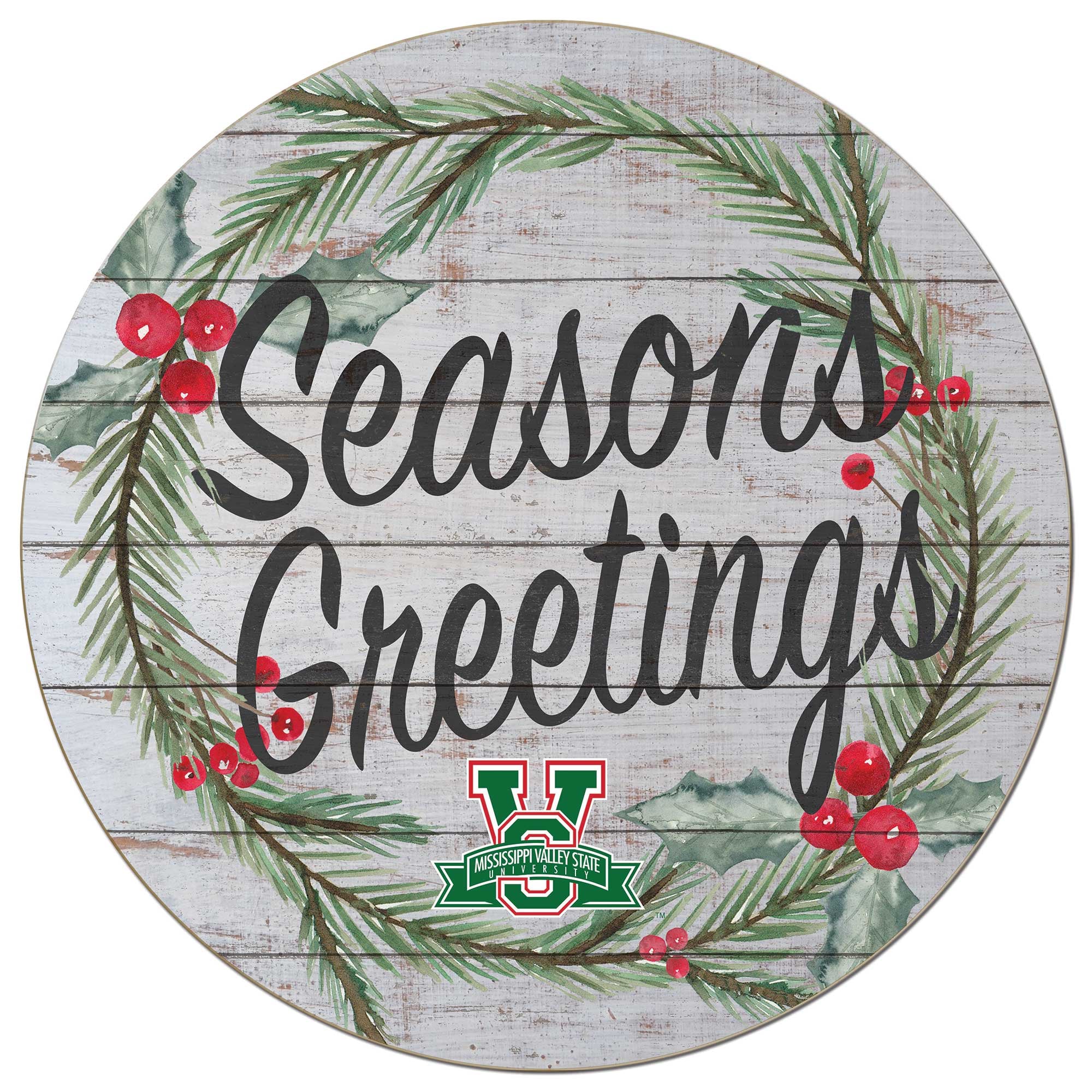 Mississippi Valley State Delta Devils 20'' x 20'' Season's Greetings Circle