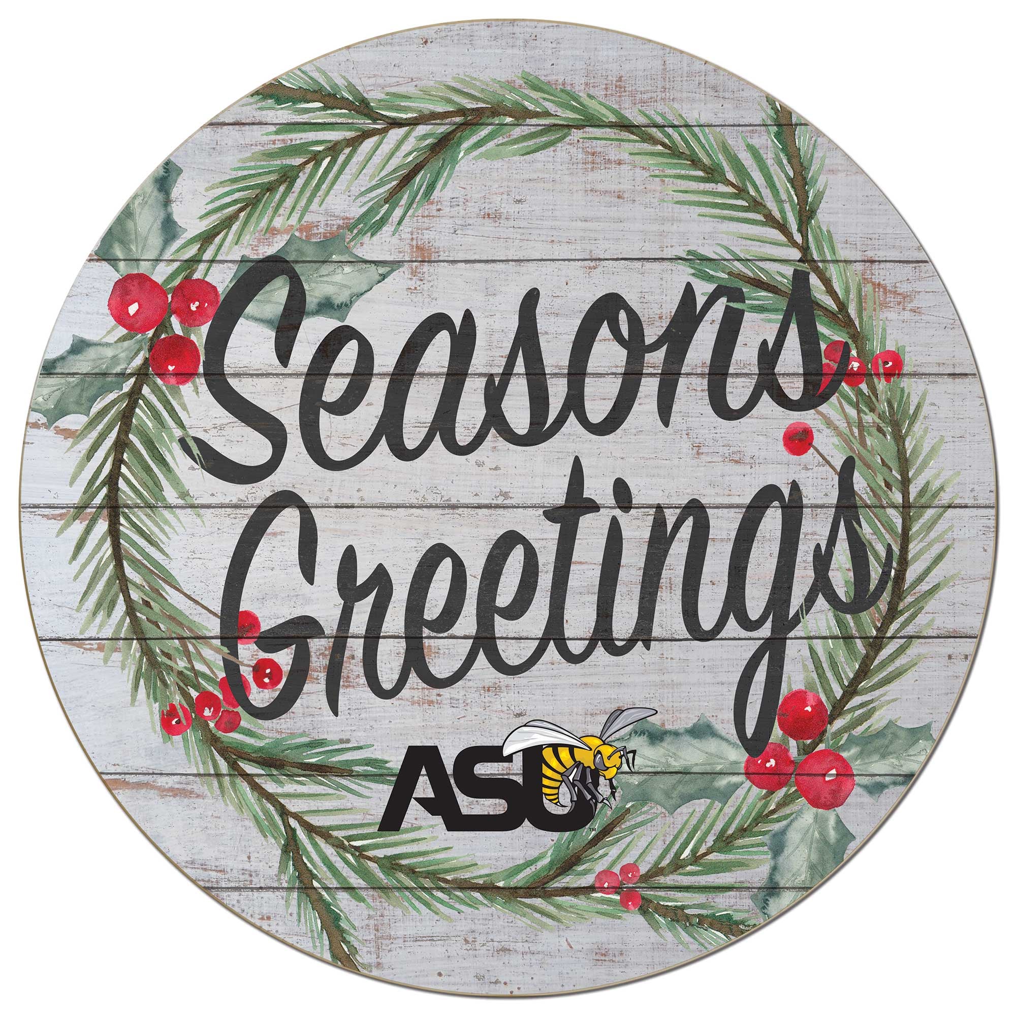 Alabama State Hornets 20'' x 20'' Season's Greetings Circle