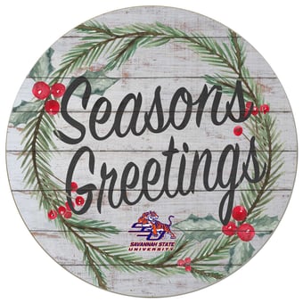 Savannah State Tigers 20'' x 20'' Season's Greetings Circle
