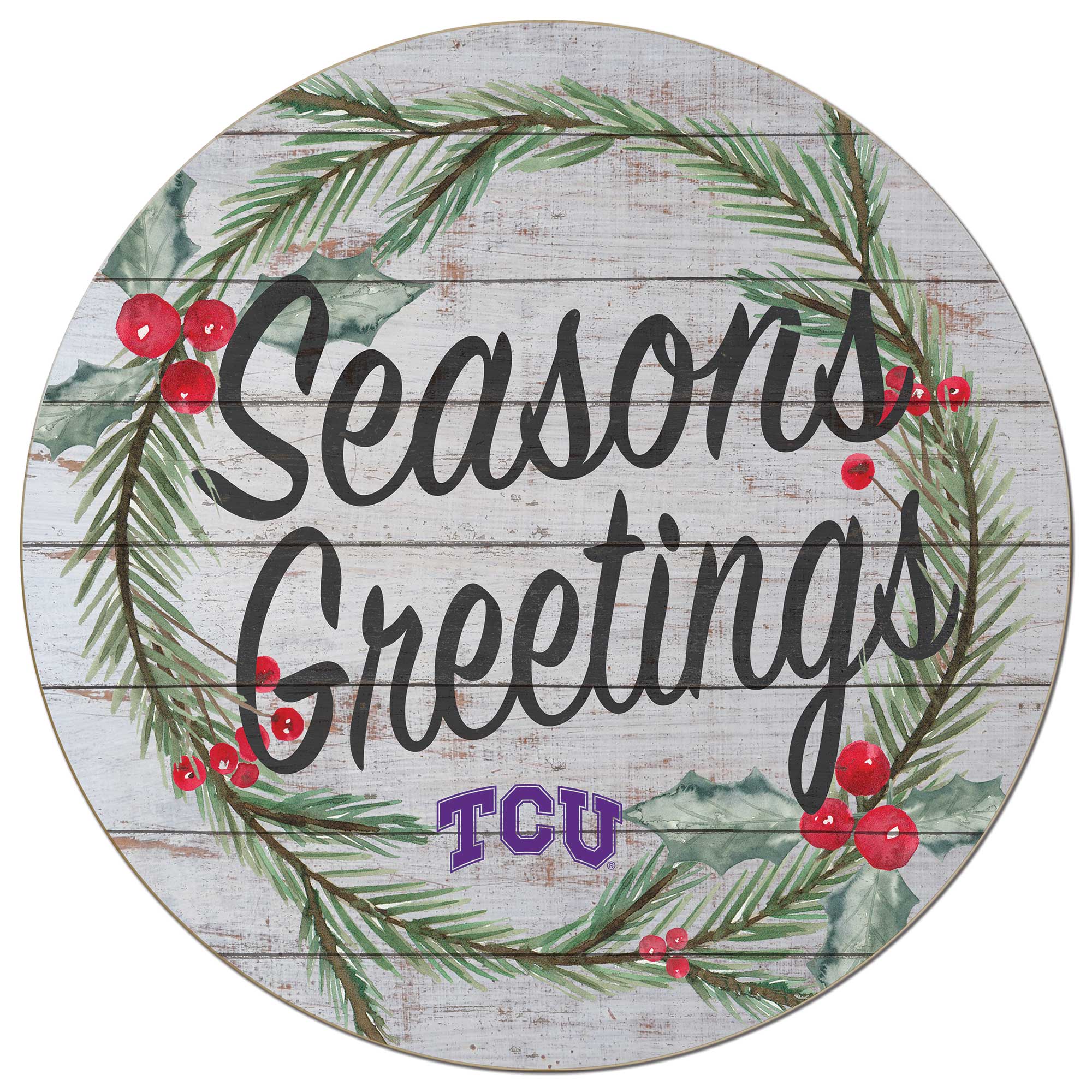 TCU Horned Frogs 20'' x 20'' Season's Greetings Circle