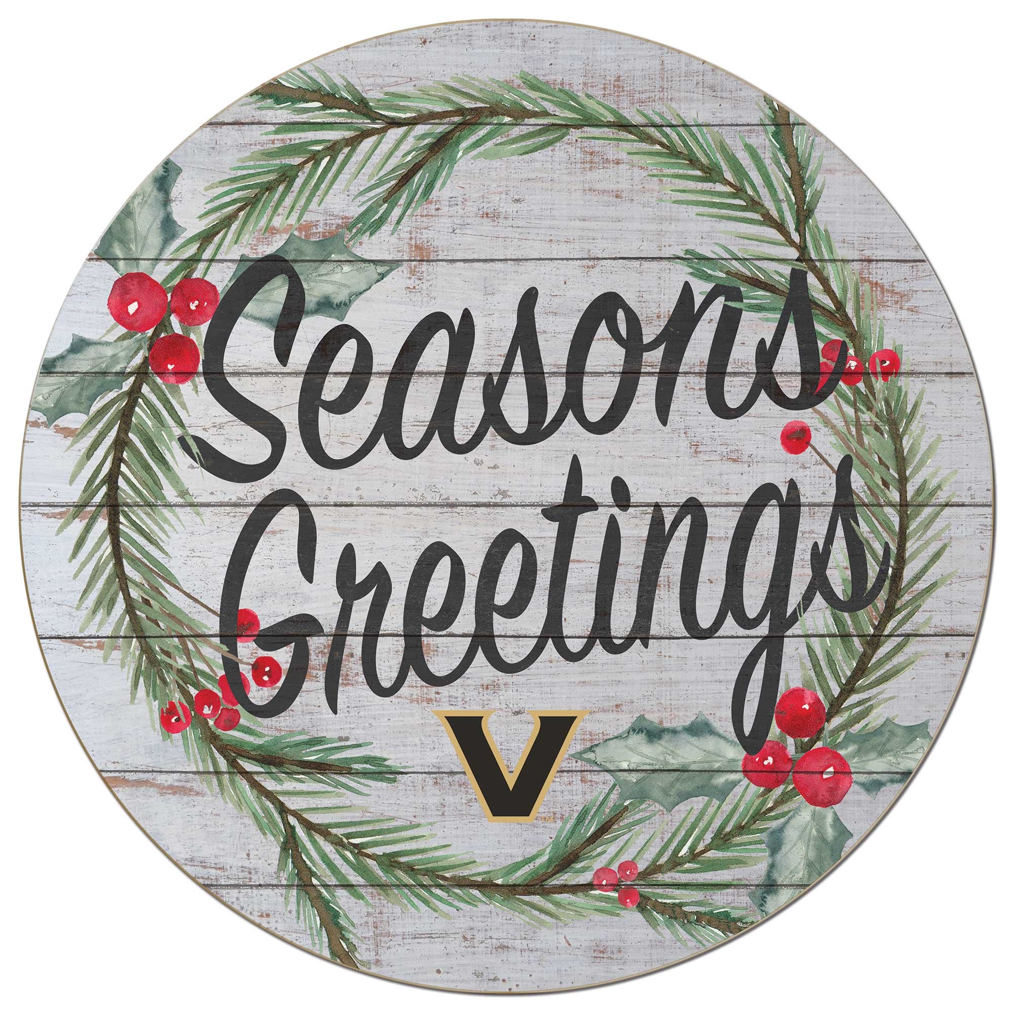 Vanderbilt Commodores 20'' x 20'' Season's Greetings Circle