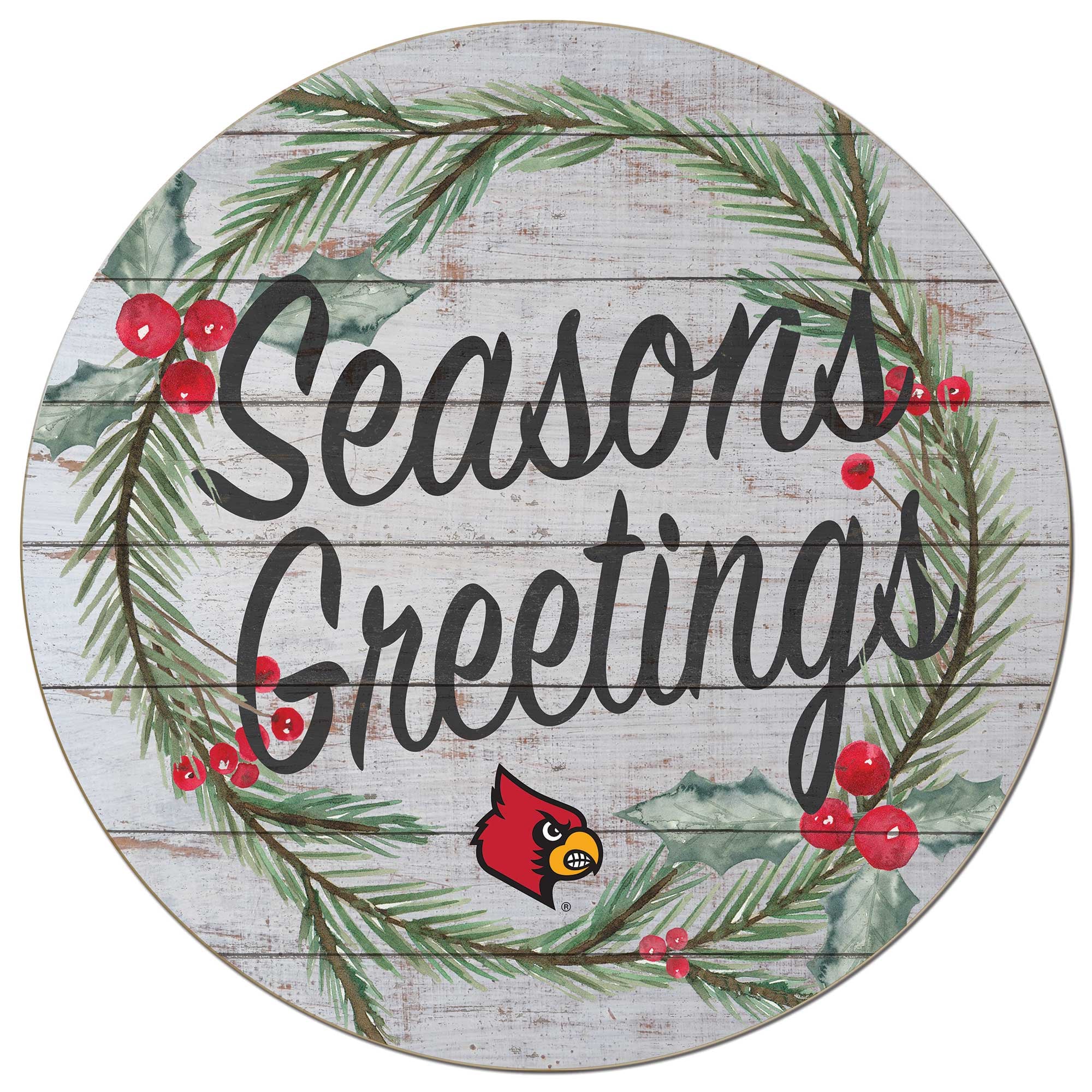 Louisville Cardinals 20'' x 20'' Season's Greetings Circle