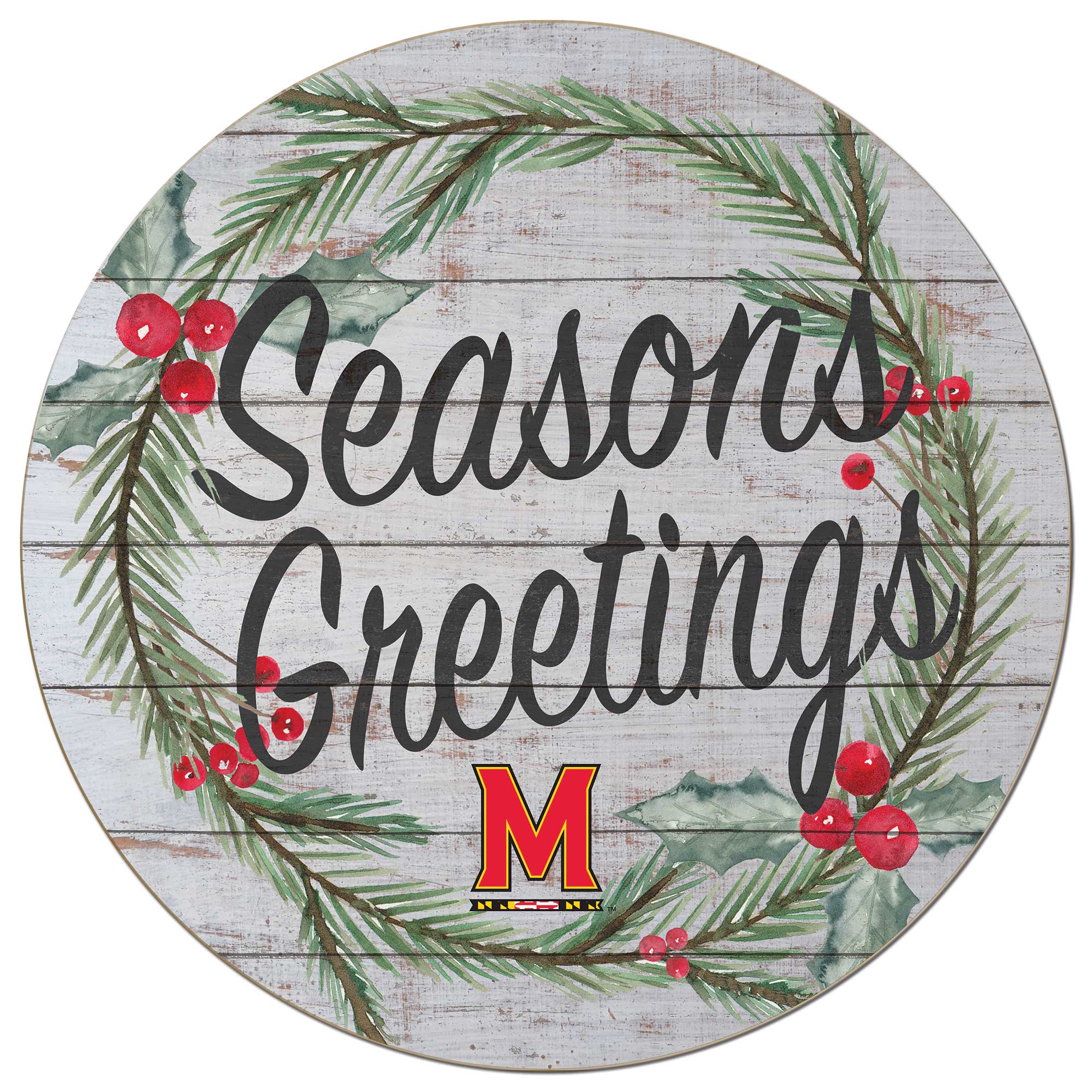 Maryland Terrapins 20'' x 20'' Season's Greetings Circle