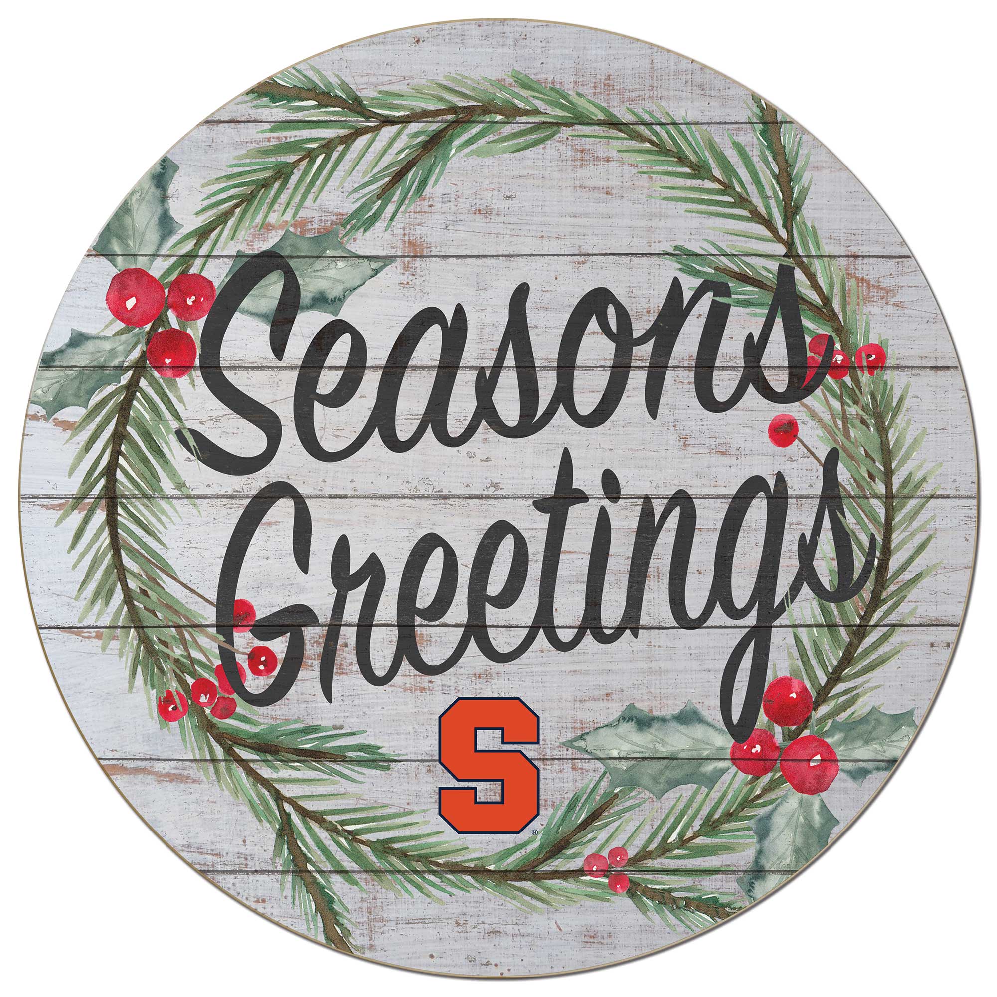 Syracuse Orange 20'' x 20'' Season's Greetings Circle