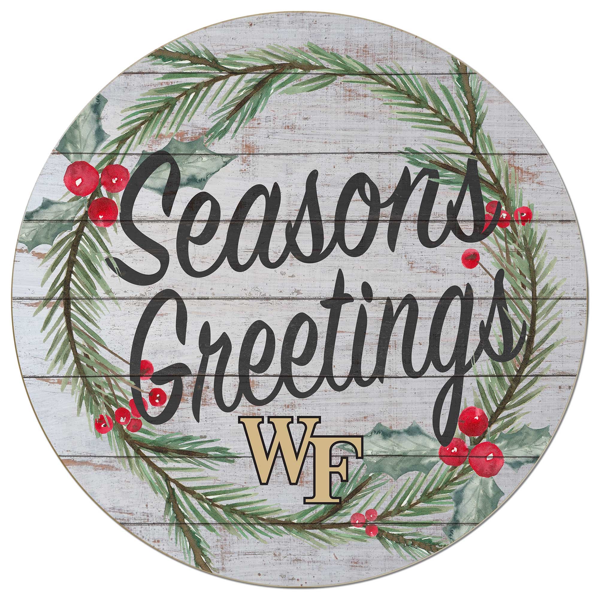 Wake Forest Demon Deacons 20'' x 20'' Season's Greetings Circle