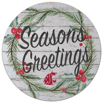 Washington State Cougars 20'' x 20'' Season's Greetings Circle