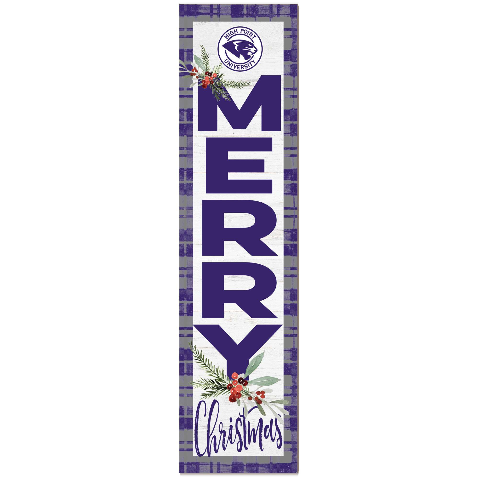 High Point Panthers 12'' x 48'' Outdoor Christmas Leaner