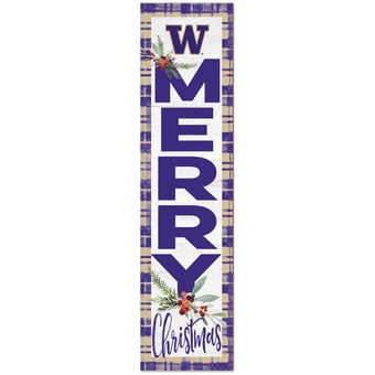 Washington Huskies 12'' x 48'' Outdoor Christmas Leaner