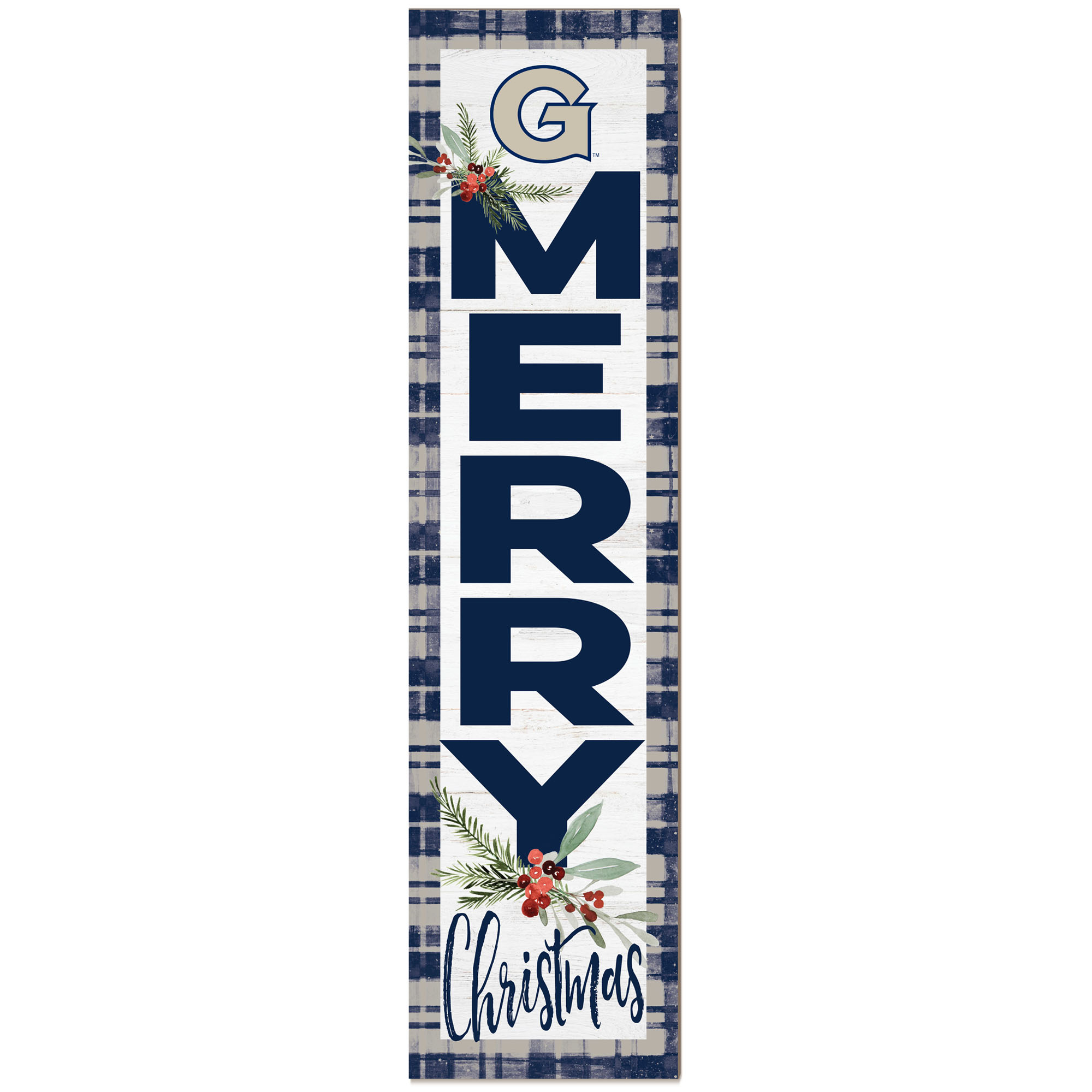 Georgetown Hoyas 12'' x 48'' Outdoor Christmas Leaner