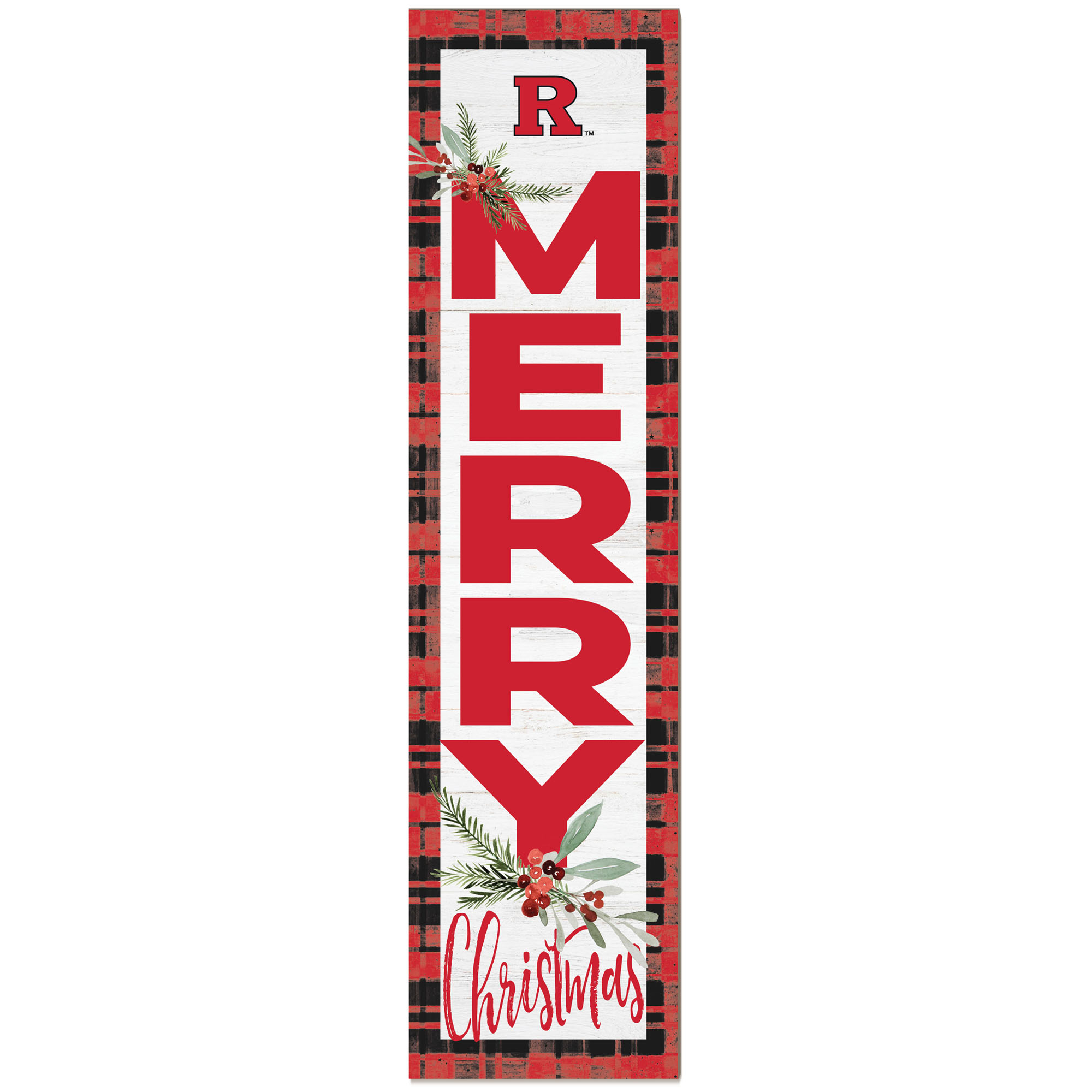 Rutgers Scarlet Knights 12'' x 48'' Outdoor Christmas Leaner