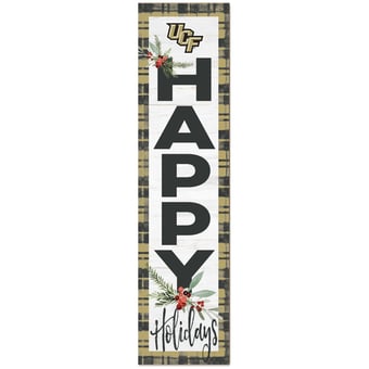 UCF Knights 12'' x 48'' Happy Holidays Outdoor Leaner