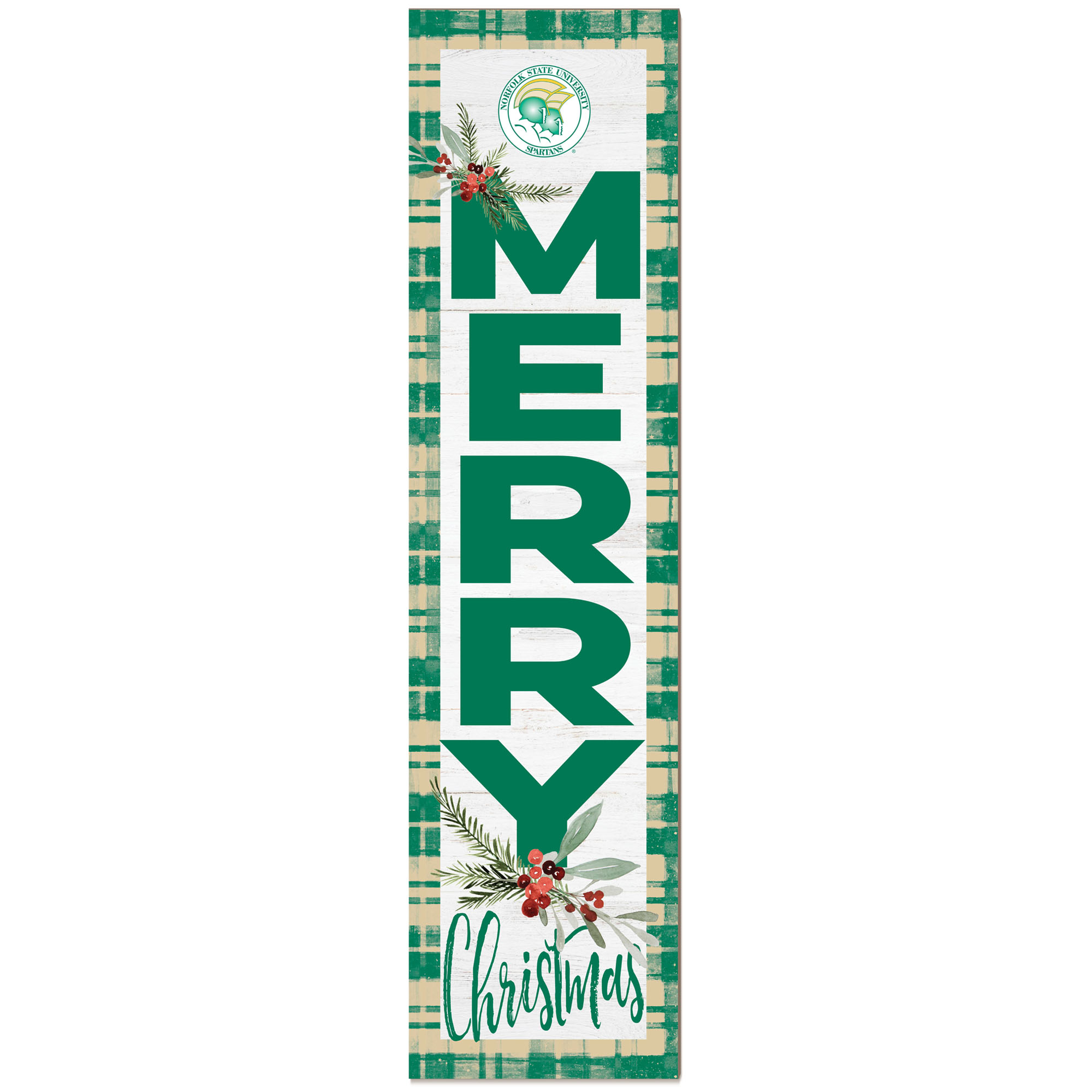 Norfolk State Spartans 12'' x 48'' Outdoor Christmas Leaner