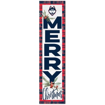 UConn Huskies 12'' x 48'' Outdoor Christmas Leaner