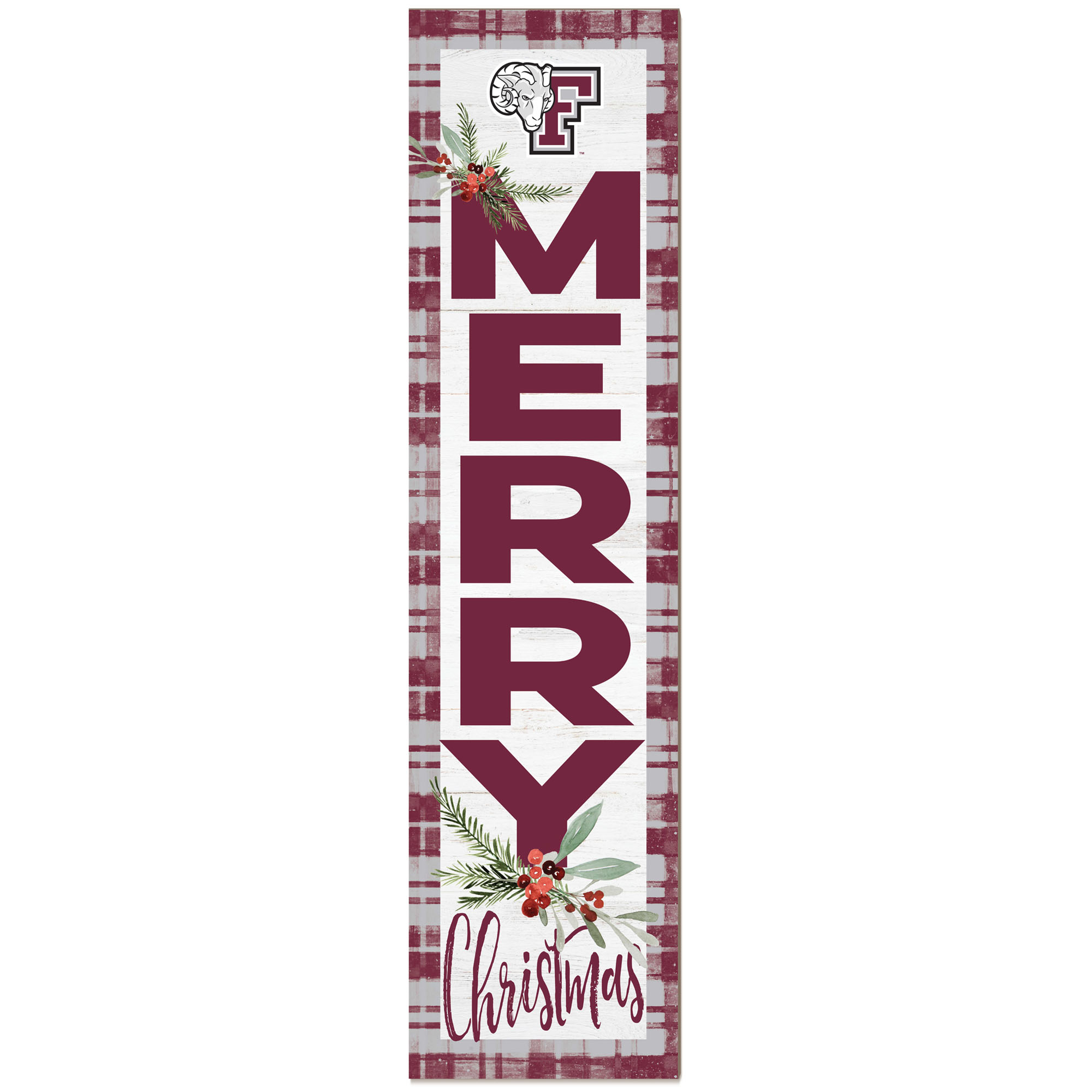 Fordham Rams 12'' x 48'' Outdoor Christmas Leaner
