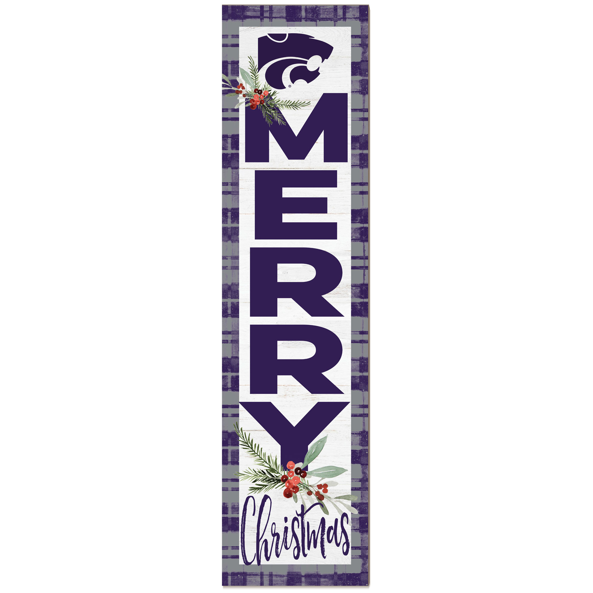 Kansas State Wildcats 12'' x 48'' Outdoor Christmas Leaner