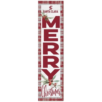 Santa Clara Broncos 12'' x 48'' Outdoor Christmas Leaner
