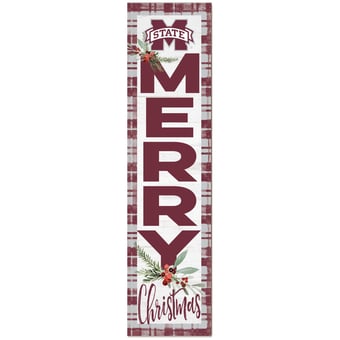 Mississippi State Bulldogs 12'' x 48'' Outdoor Christmas Leaner