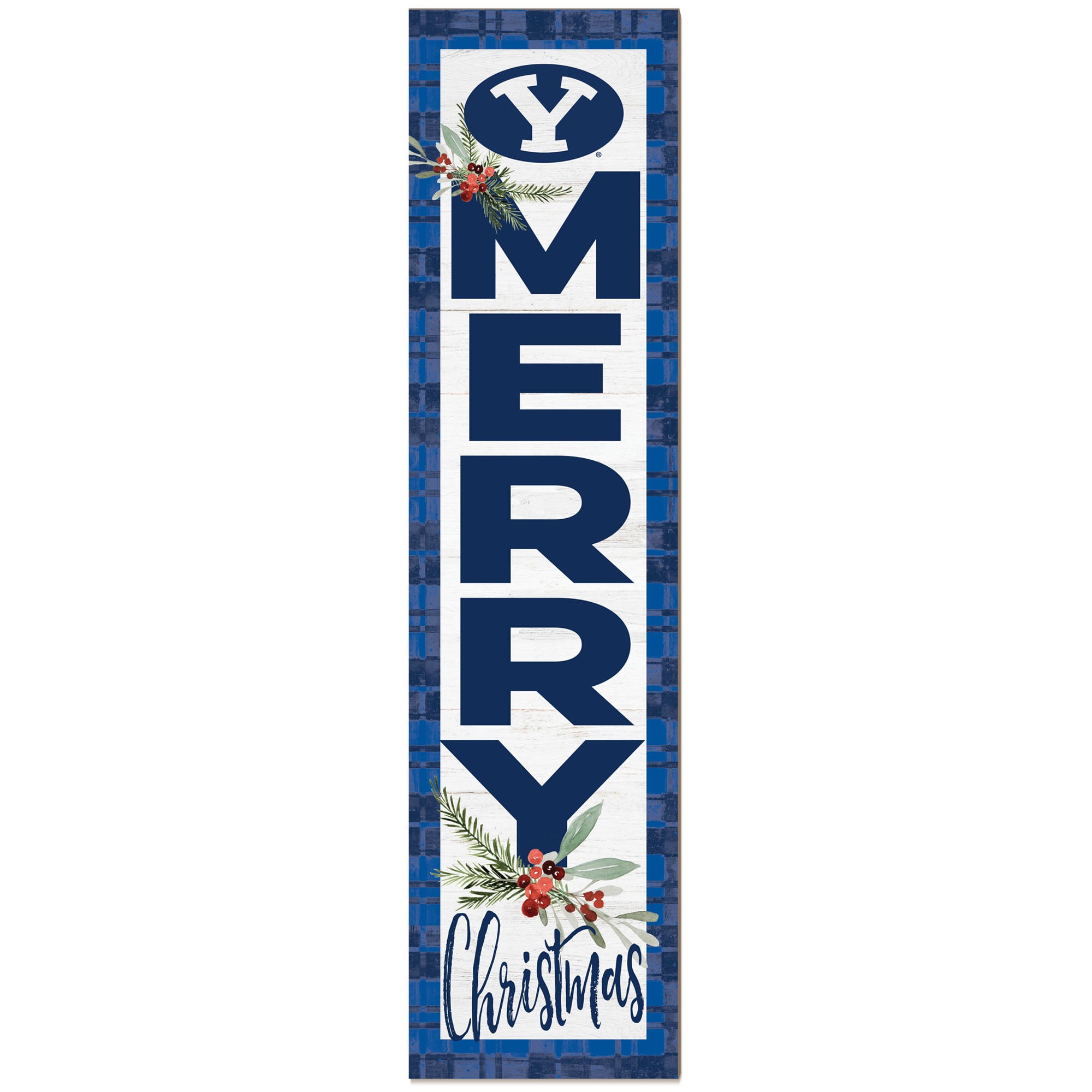 BYU Cougars 12'' x 48'' Outdoor Christmas Leaner
