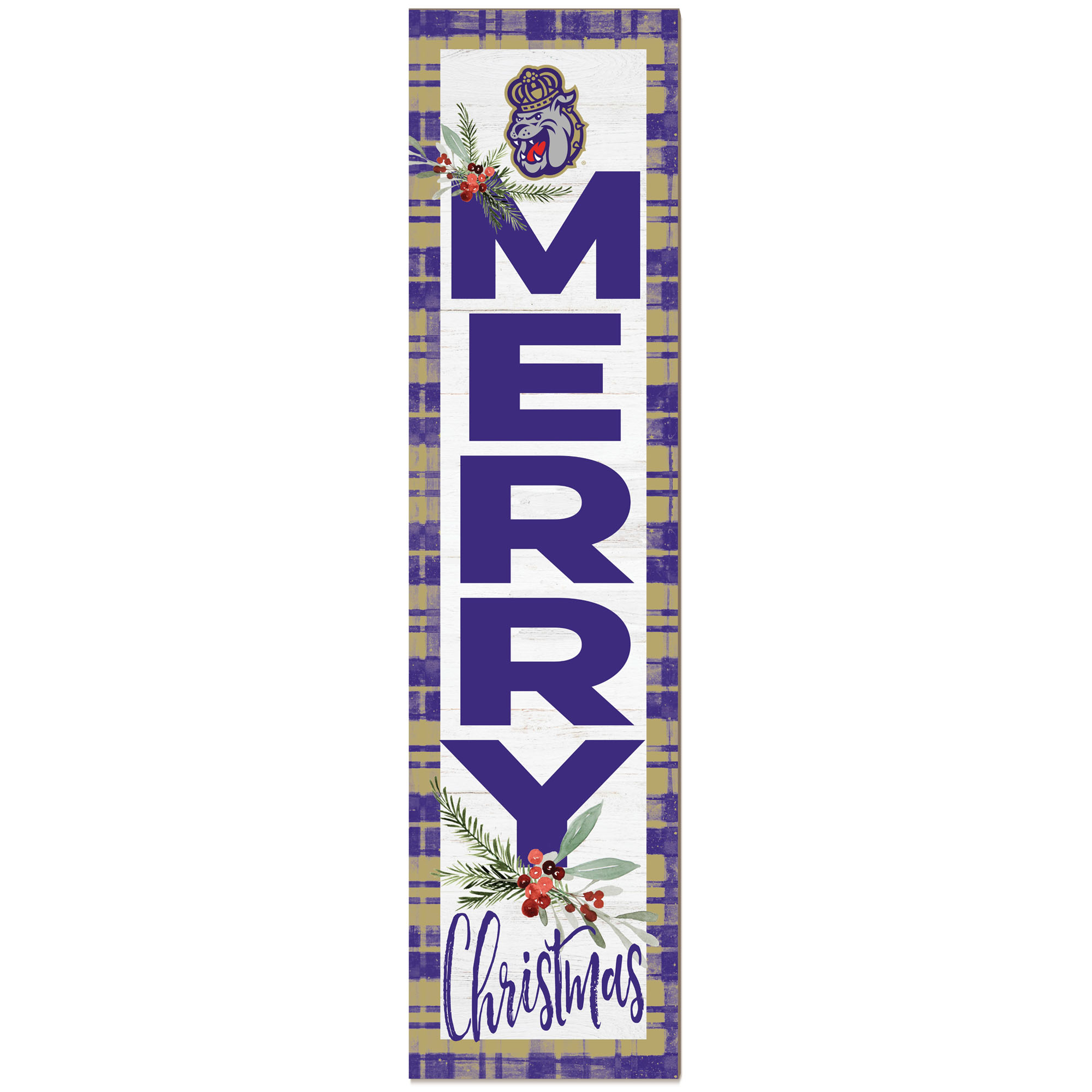 James Madison Dukes 12'' x 48'' Outdoor Christmas Leaner