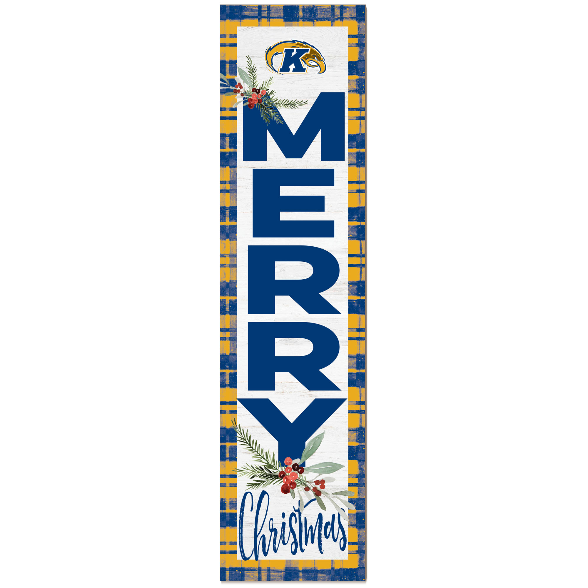 Kent State Golden Flashes 12'' x 48'' Outdoor Christmas Leaner
