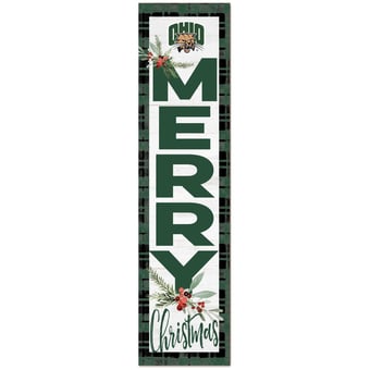 Ohio Bobcats 12'' x 48'' Outdoor Christmas Leaner