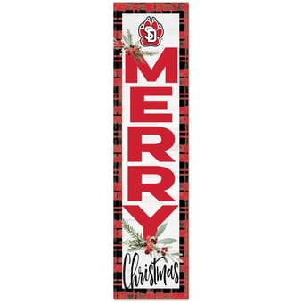 South Dakota Coyotes 12'' x 48'' Outdoor Christmas Leaner