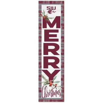 Southern Illinois Salukis 12'' x 48'' Outdoor Christmas Leaner