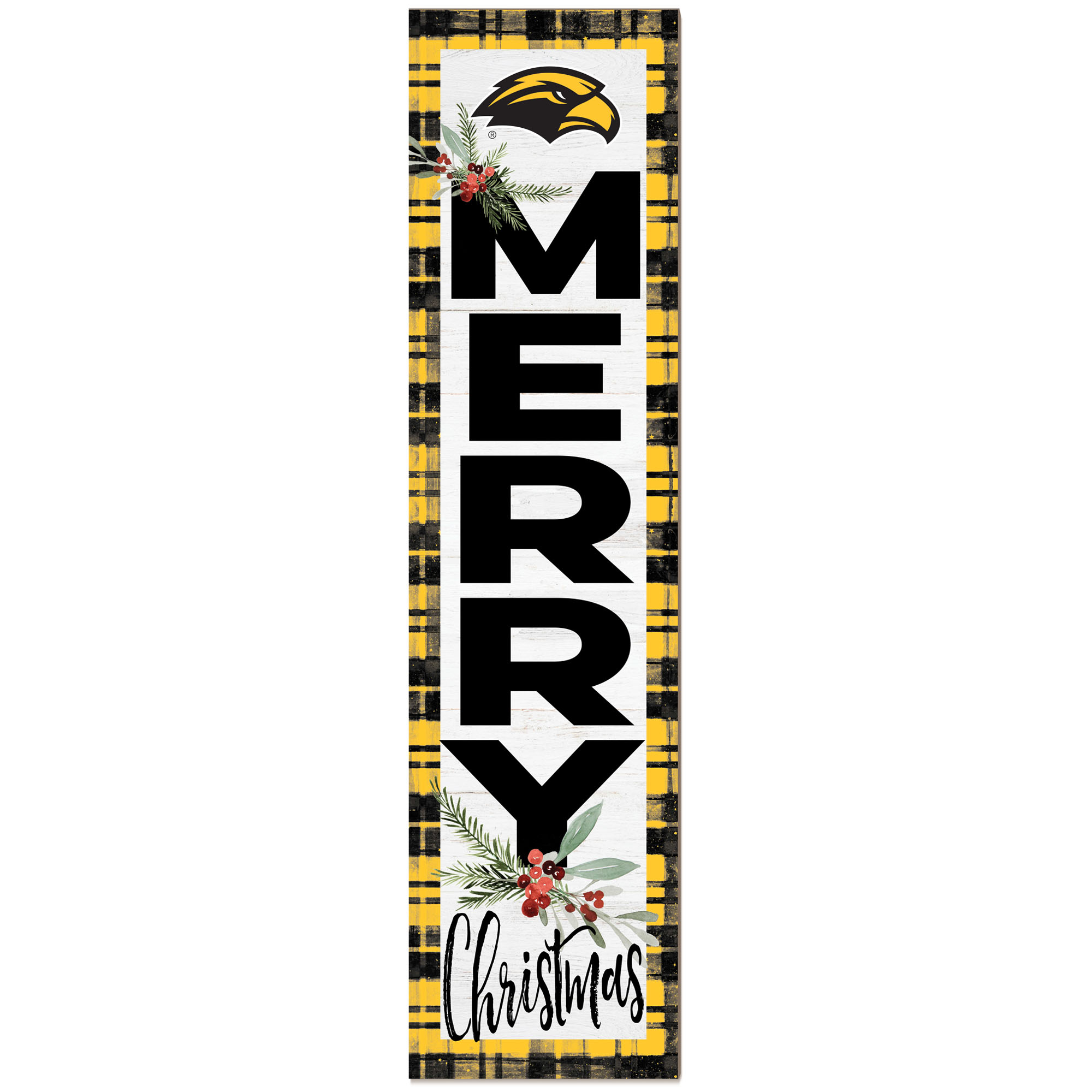 Southern Miss Golden Eagles 12'' x 48'' Outdoor Christmas Leaner