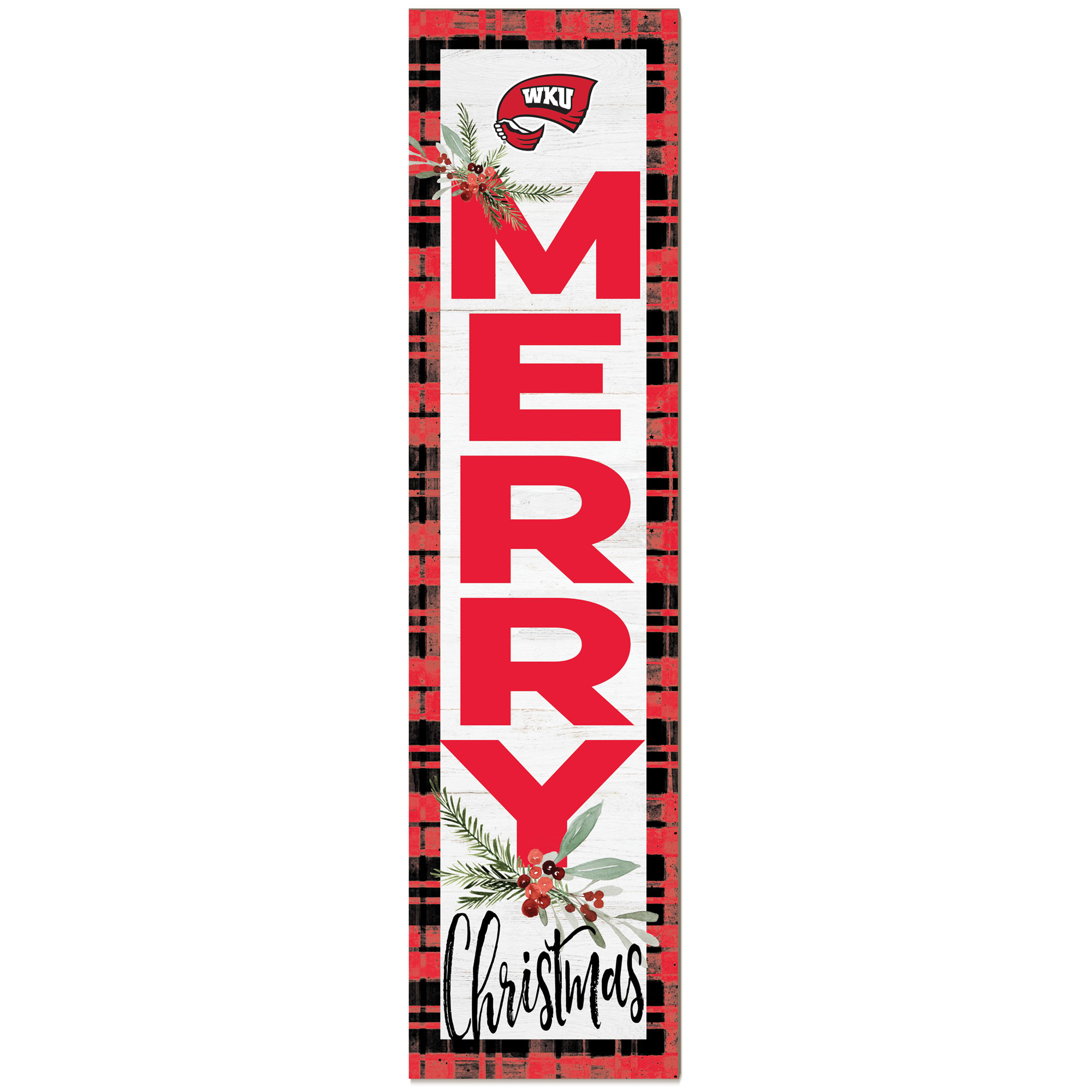 Western Kentucky Hilltoppers 12'' x 48'' Outdoor Christmas Leaner